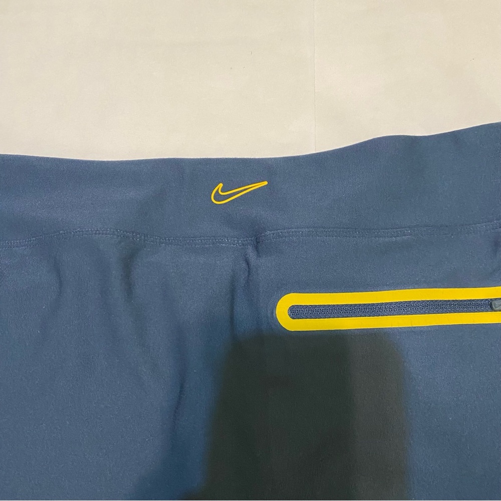 Nike A-Line Skort in Blue with Yellow Zippers - Picture 9 of 9